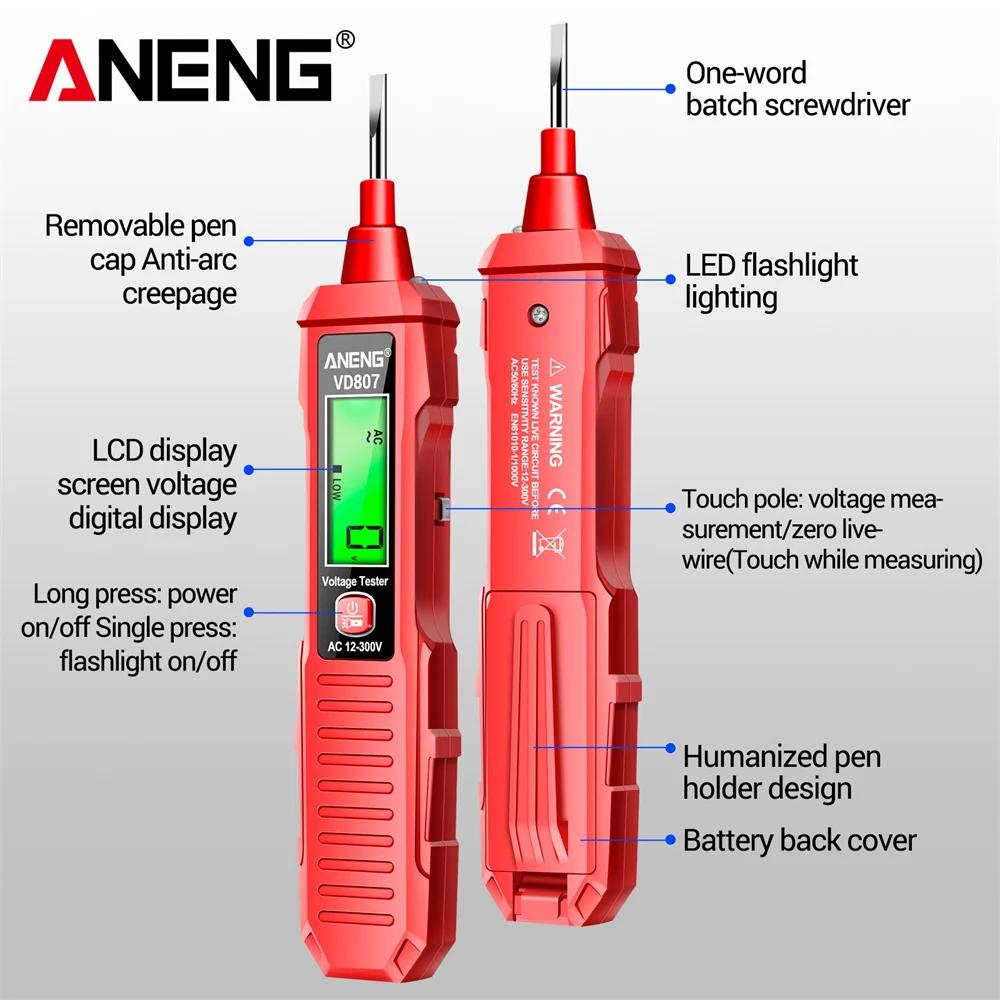 ANENG-Testeur de stylo électrique intelligent portable VD807, outils de détection de fil sans contac
