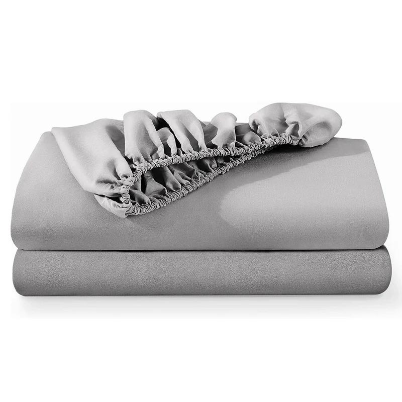 Drap-housse en coton égyptien de luxe doux avec bandes élastiques, housse de matelas 400TC, antidéra