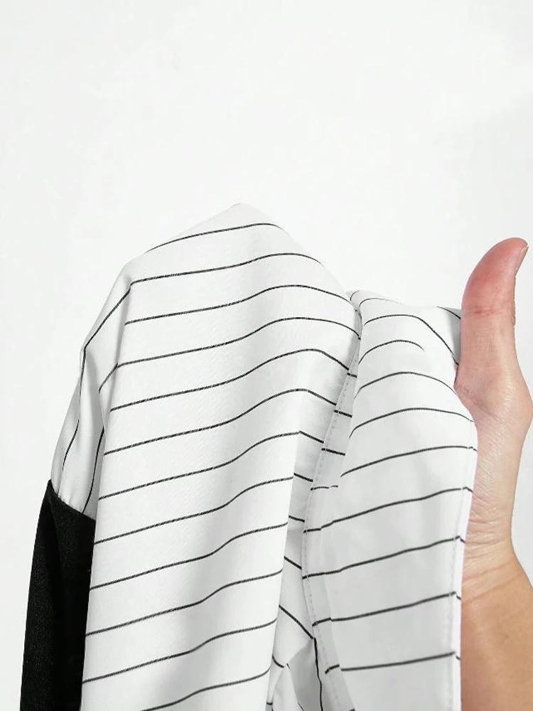 Chemise à revers épissé rayé pour femmes, tenue de bureau élégante, Style Business décontracté