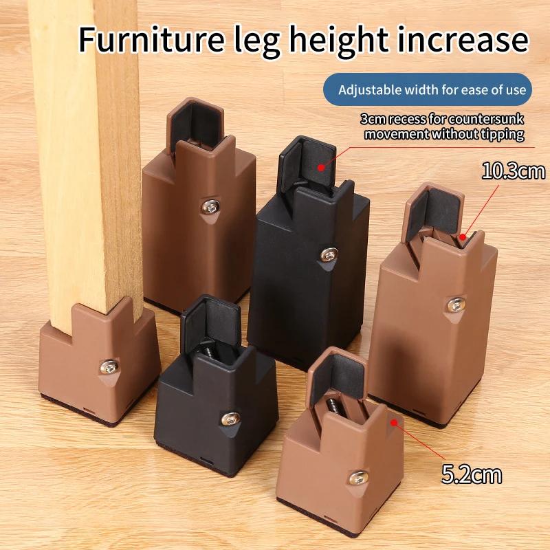 2 pièces pieds de chaise de meubles réglables avec pince à vis 2 4 pouces de hauteur tables de canap