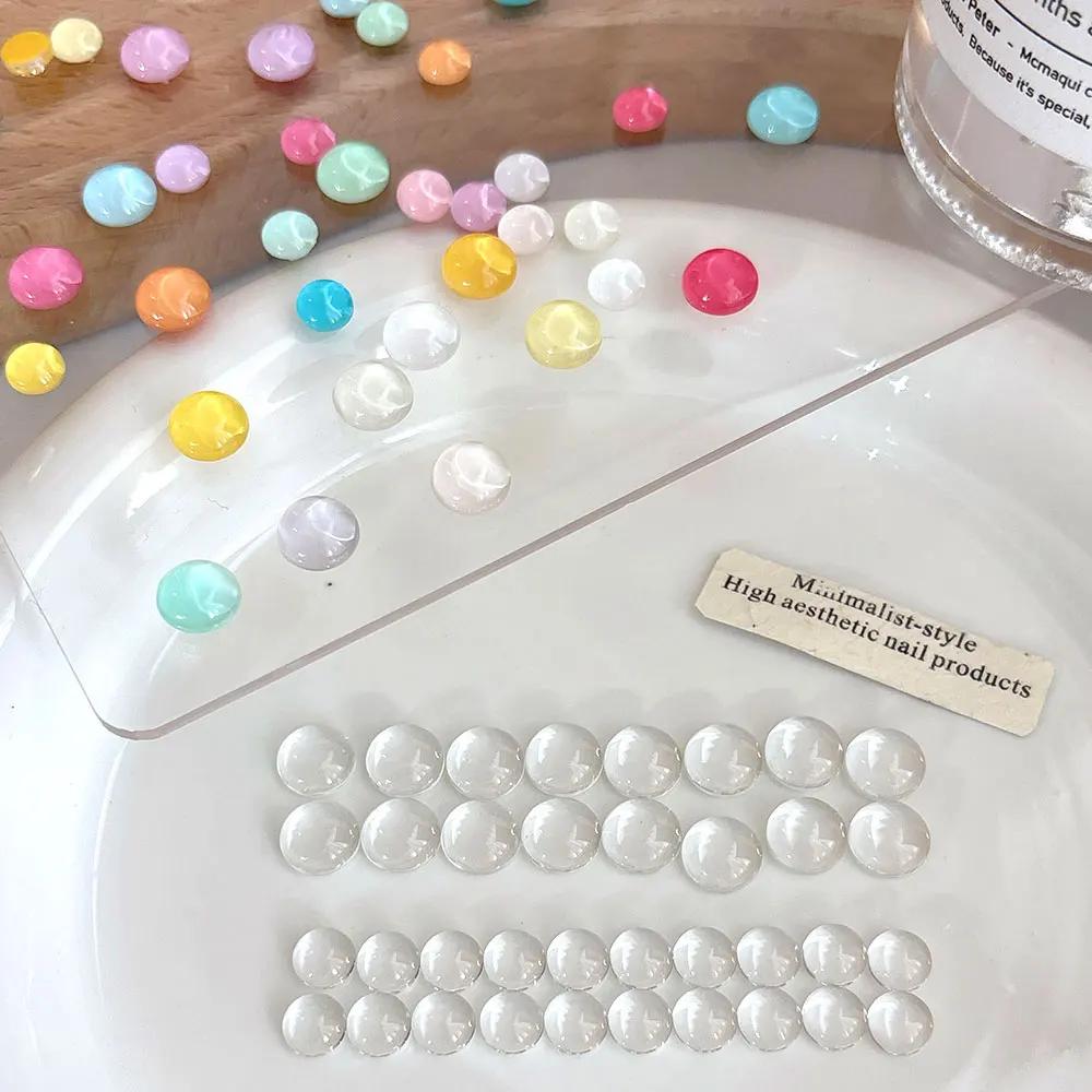 Mini cartes de pratique à affichage rond, Kit de formation des ongles en Gel Transparent, vernis Gel