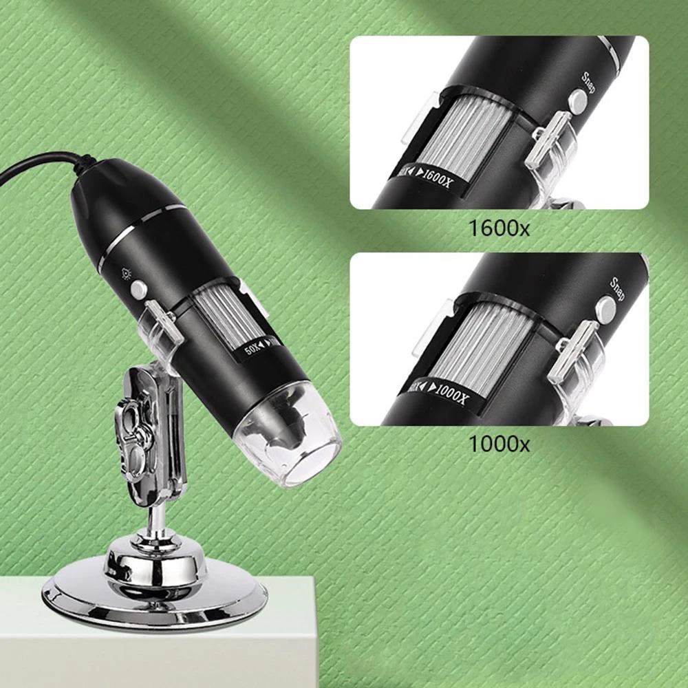 Microscope numérique caméra 1600X 3 en 1 type-c USB Microscope électronique Portable pour le soudage