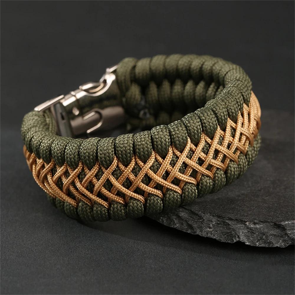 Bracelet paracorde fait à la main à 7 cœurs pour hommes, survie en plein air, Camping, corde d'urgen