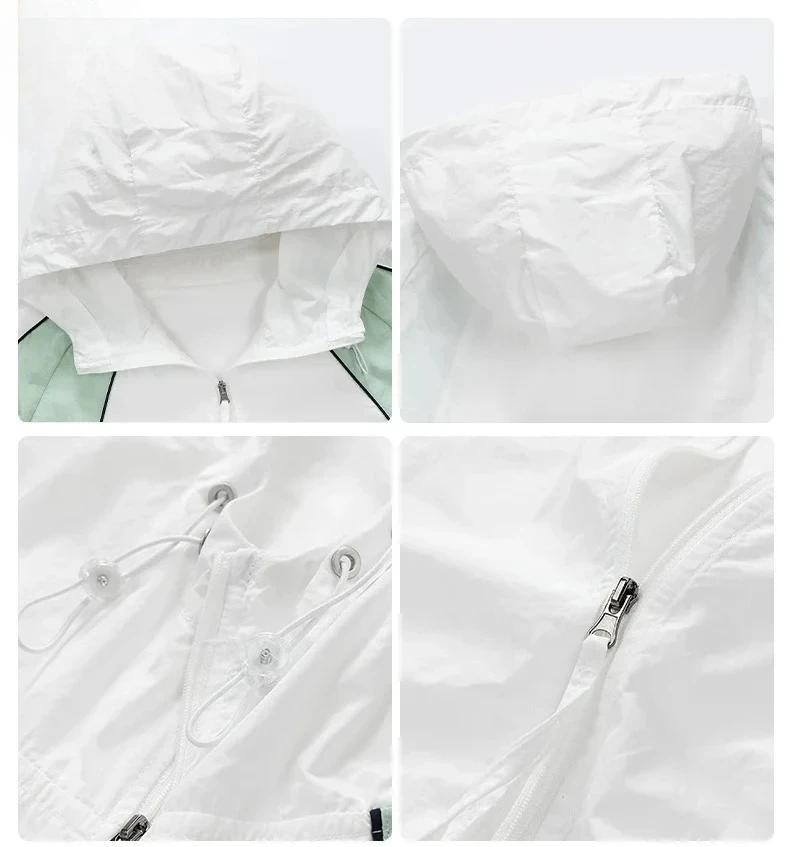 Veste coupe-vent imperméable Harajuku unisexe, veste à capuche de protection solaire d'été, vêtement