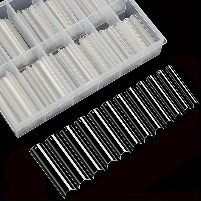 Pointes d'ongles en boîte pour pipe à eau, tête carrée française, cercueil extra long, demi-couvertu