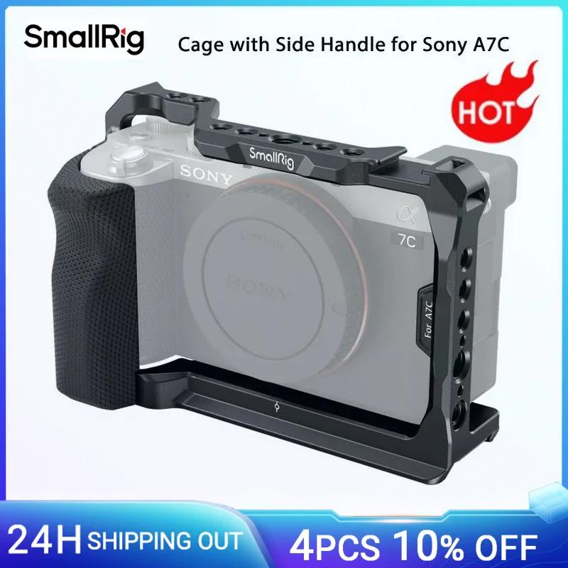 SmallRig Cage complète avec poignée latérale en Silicone pour Sony A7C avec trous de localisation po