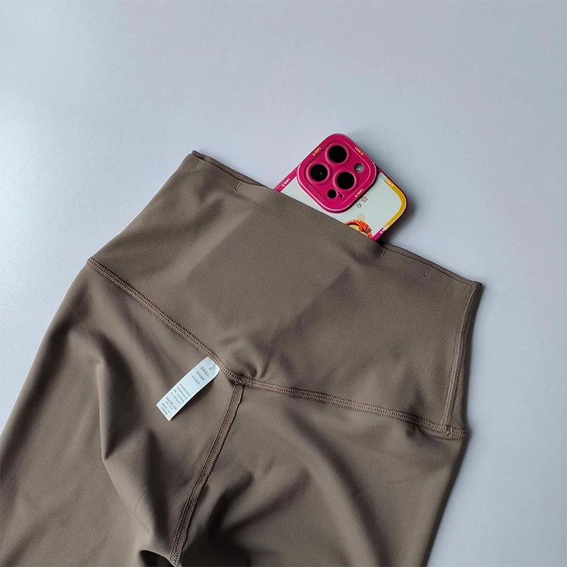 Pantalon yoga nu sport poche femmes taille haute levage hanches leggings course fitness