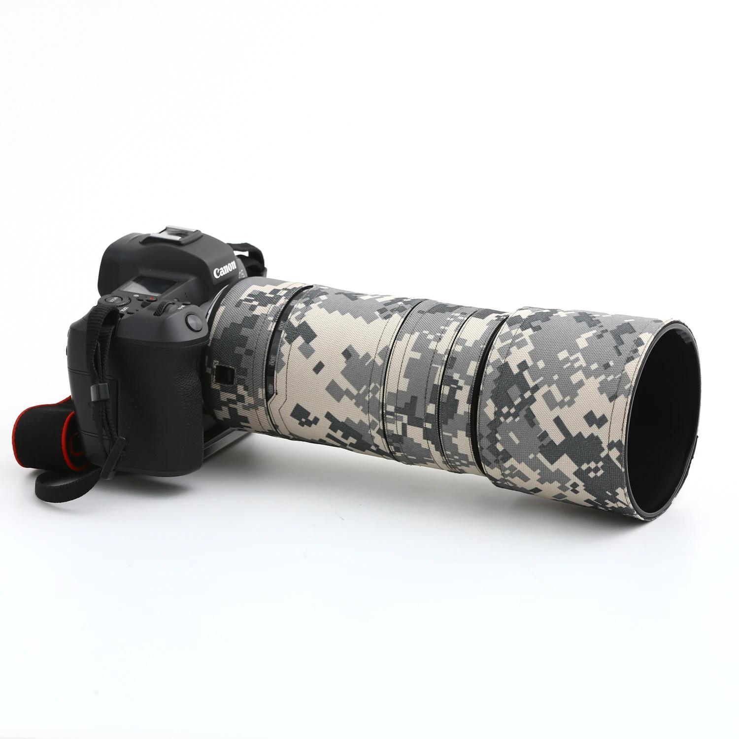 ROLANPRO manteau d'objectif étanche pour Canon RF 100-400mm F5.6-8 IS USM Camouflage housse de pluie