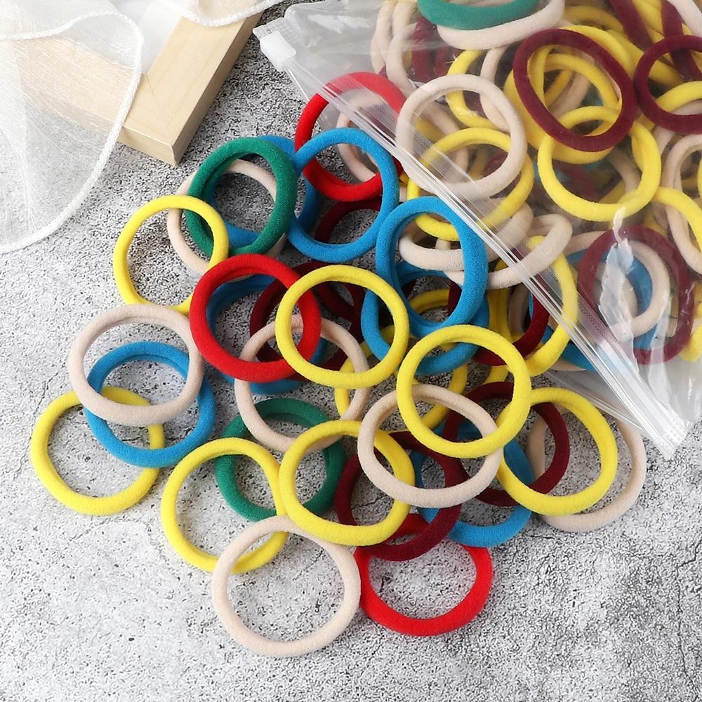 50 pièces femmes fille couleurs mélangées bandes de cheveux 4cm attaches de cheveux de base bandeau