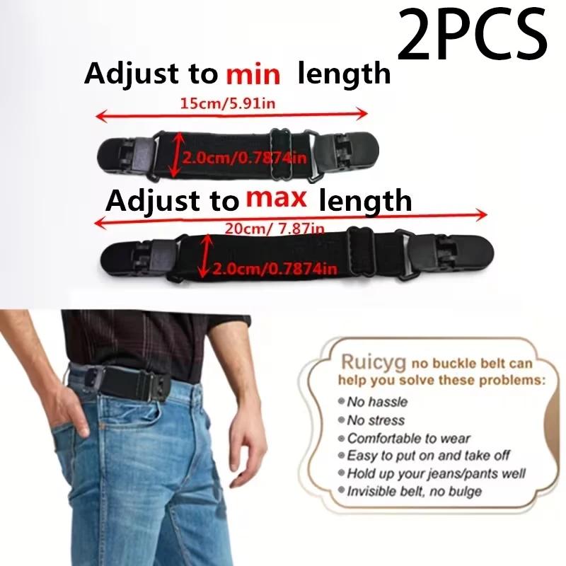 Ceinture élastique invisible de style décontracté — Bande élastique réglable et antidérapante avec c