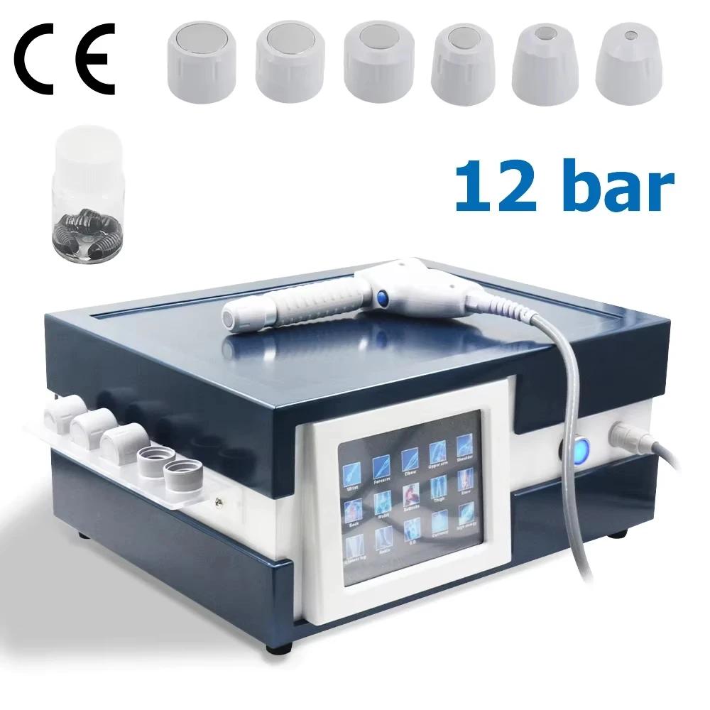 Machine de thérapie par ondes de choc 12 bars, 6 sondes, ondes de choc pneumatiques extracorporelles