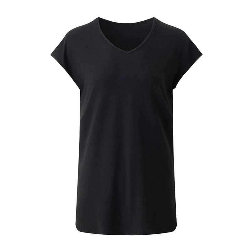 4/1 pièce été automne femmes couleur unie basique polyvalent à manches courtes T-shirt sport décontr