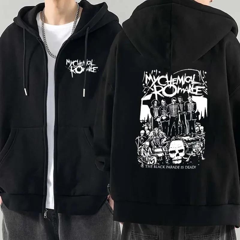 Hommes pulls à capuche de mode veste manteaux ma Romance chimique Mcr Dead sweat à capuche avec ferm