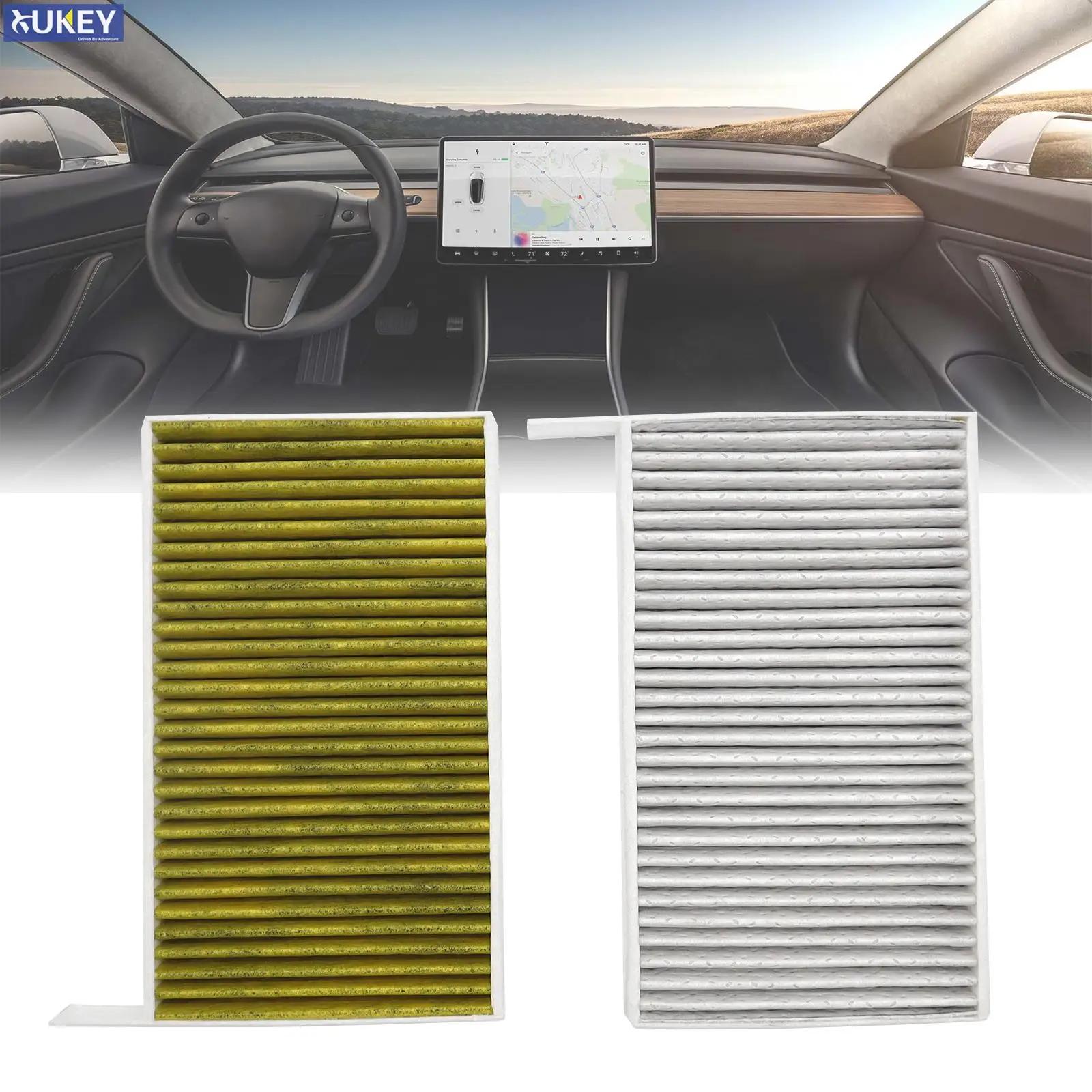 Filtre à Air d'habitacle à Pollen, 2 pièces, accessoires à charbon actif 1107681 -00-A pour Tesla mo