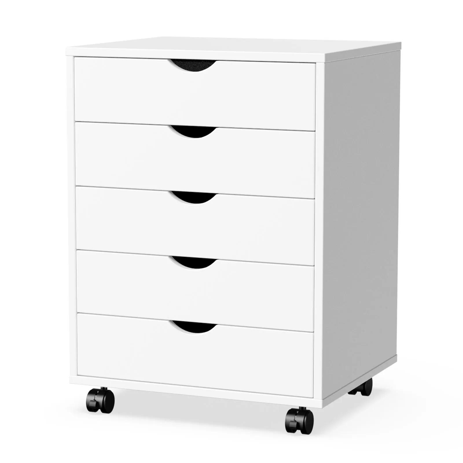 JIAN-Table de chevet en bois avec roue rotative, meuble de chevet, 5 portes de proximité, surface ét