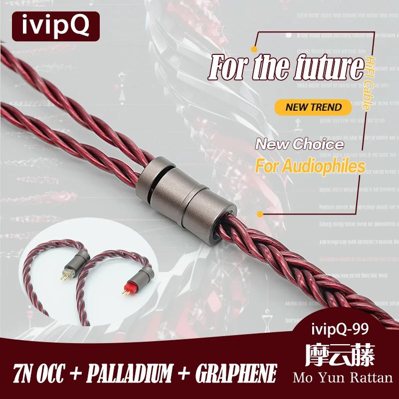 Câble haut de gamme ivipQ-99 importé du Japon, 6 cœurs, Litz haute pureté 7N OCC, palladium, graphèn