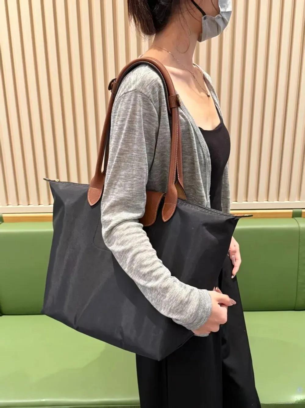 Sac fourre-tout pliable Y2K pour femmes 2026, sac fourre-tout classique pour femmes, sac en nylon éc