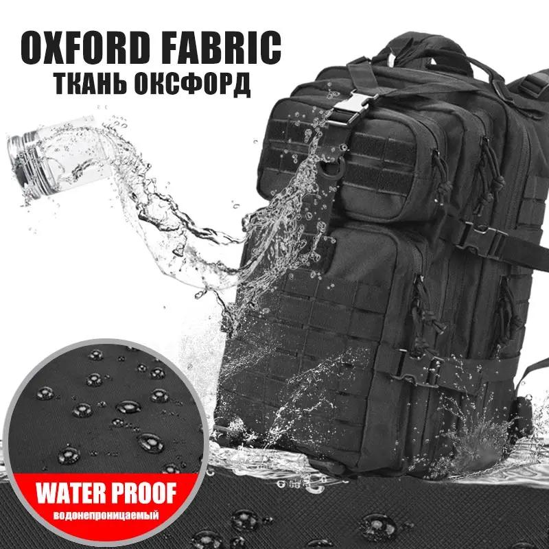 50L homme sacs à dos tactiques sacs de voyage en plein air en plein air 3P sac d'école EDC Molle Pac
