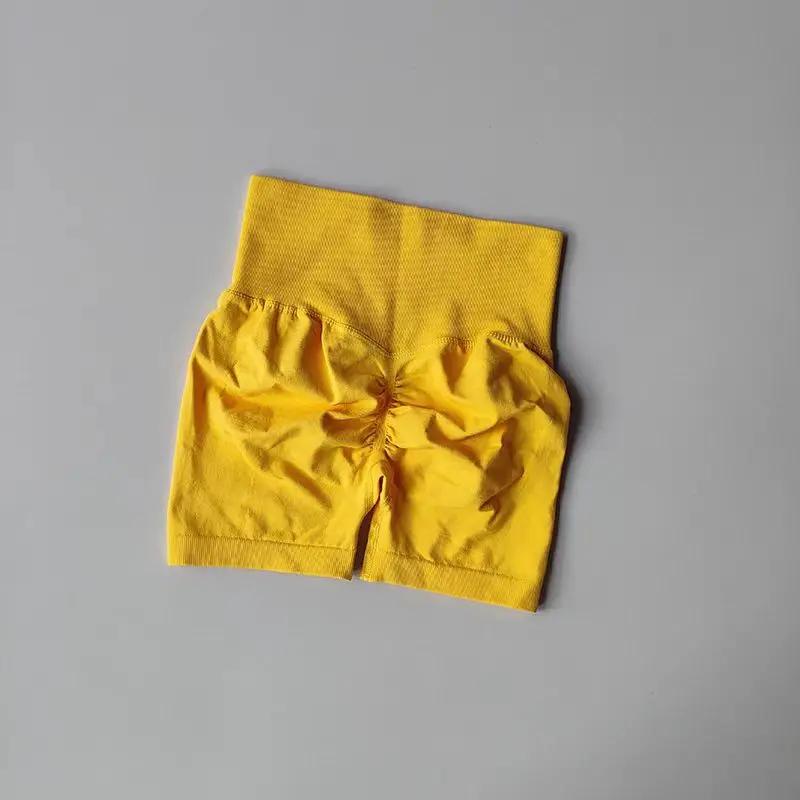 Short de yoga taille haute femme respirant - Fitness, course, cyclisme, levage fesses été