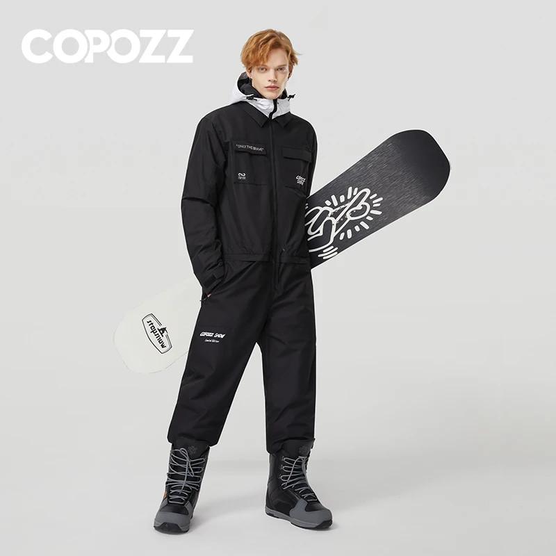 COPOZZ – combinaison de Ski imperméable pour homme et femme, combinaison chaude pour Sports de plein