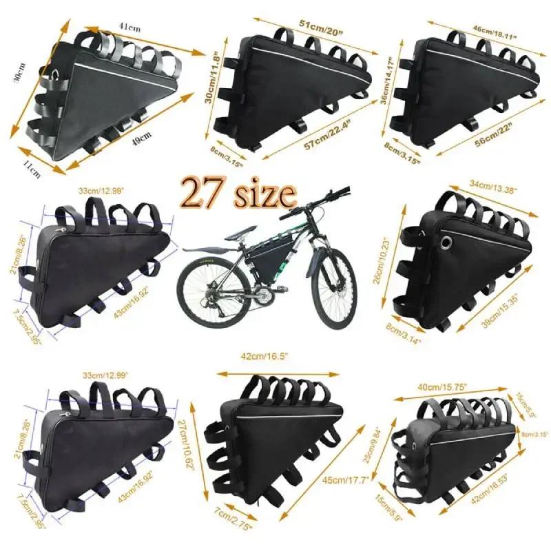 27 tailles VTT Triangle Tube cadre sac étui batterie vtt stockage protéger