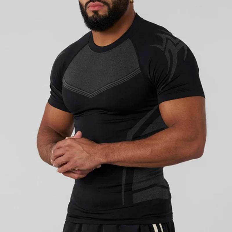 2025Men chemises de Compression à manches courtes séchage rapide Fitness cyclisme course T-Shirt ent