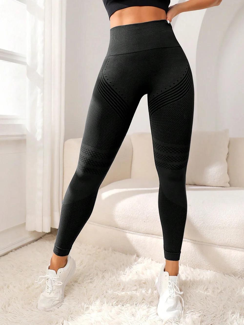 Pantalon de sport femme sexy taille haute - Fitness yoga running élastique fessier galbé