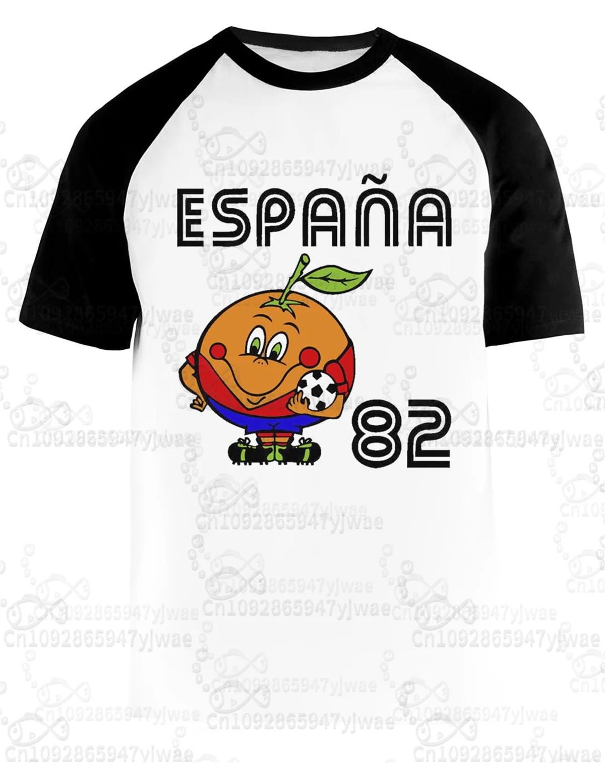 Espagne 82 Naranjito monde Football sport T-Shirt pour hommes femmes unisexe col rond T-Shirts rétro