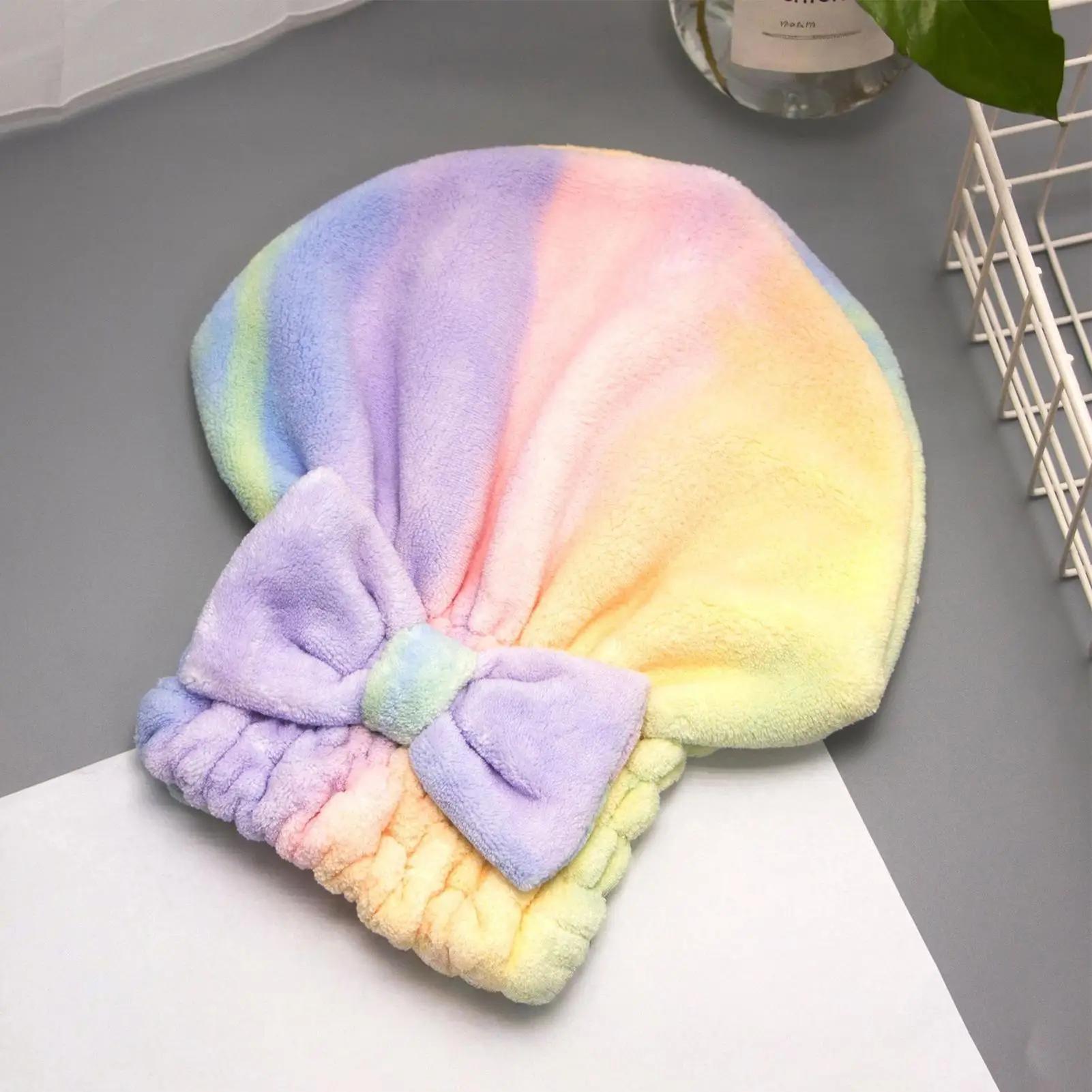 Serviettes de séchage capillaire en microfibre, turban pour cheveux avec nœud, bonnet de douche, bon