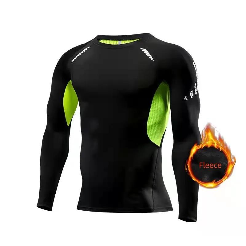 Ensemble de sous-vêtements thermiques d'hiver pour hommes, compression, fitness, sourire, sport, pre