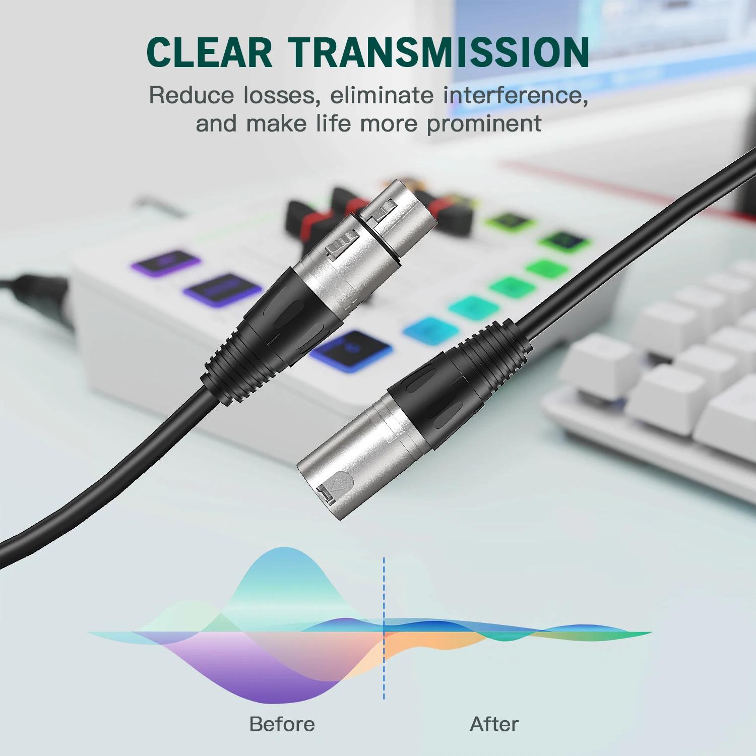 FIFINE-Câble canon XLR pour microphone dynamique/condensateur, XLR mâle vers femelle rette pour cart