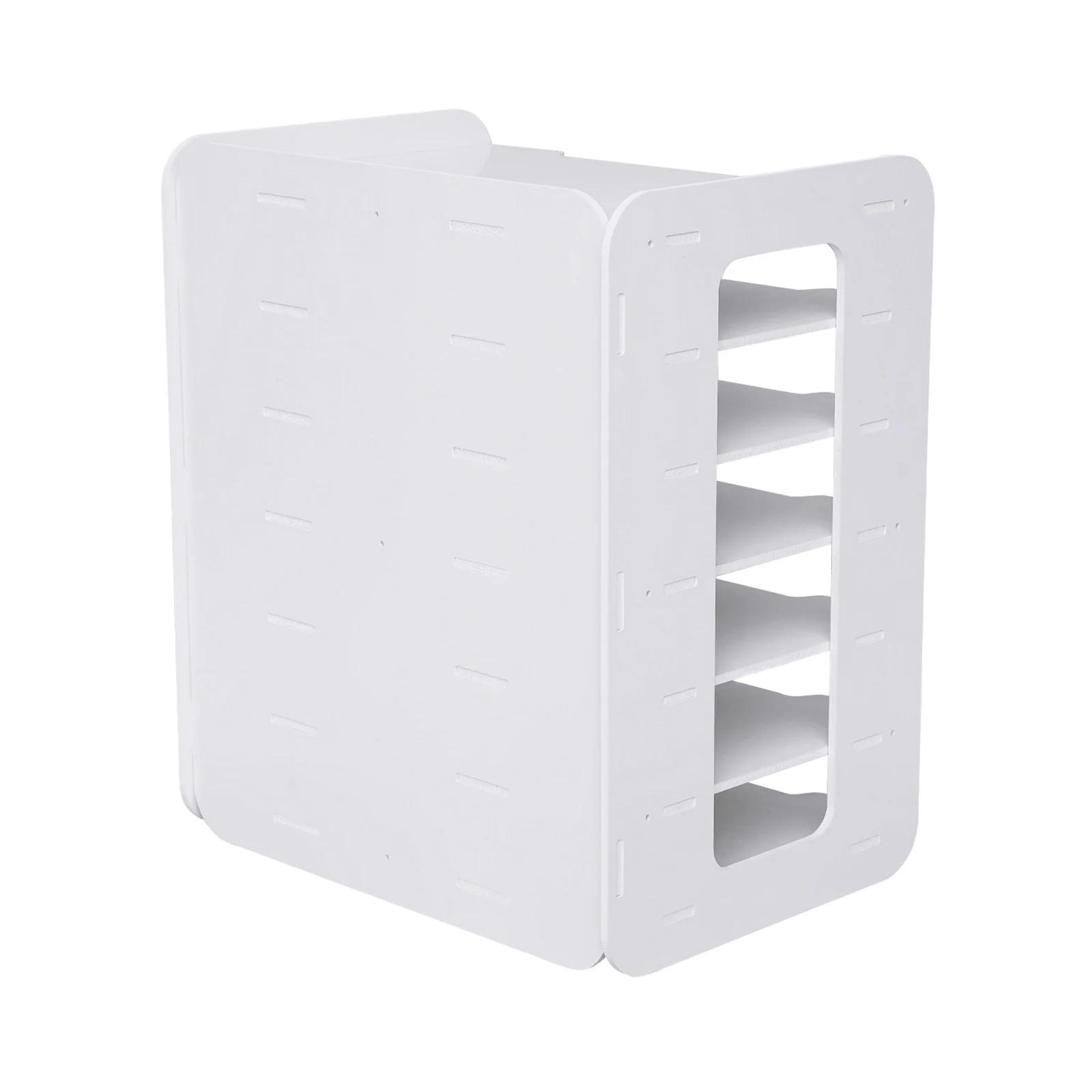 Boîte de Rangement Horizontale en PVC à 7 Couches, Grand Espace de Stockage, pour le Bureau et la Ma