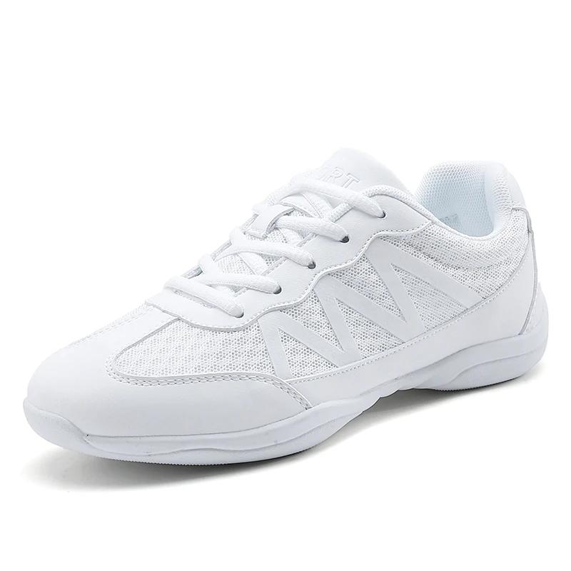 Chaussures de cheerleading blanches pour filles, légères, respirantes, pour la danse, l'aérobic, le
