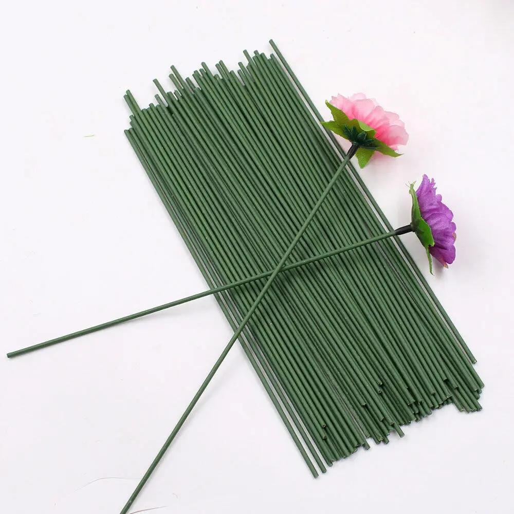Tige de fleur verte foncée artificielle 40cm, 10/20/30 pièces, matériel Floral, accessoires de tige