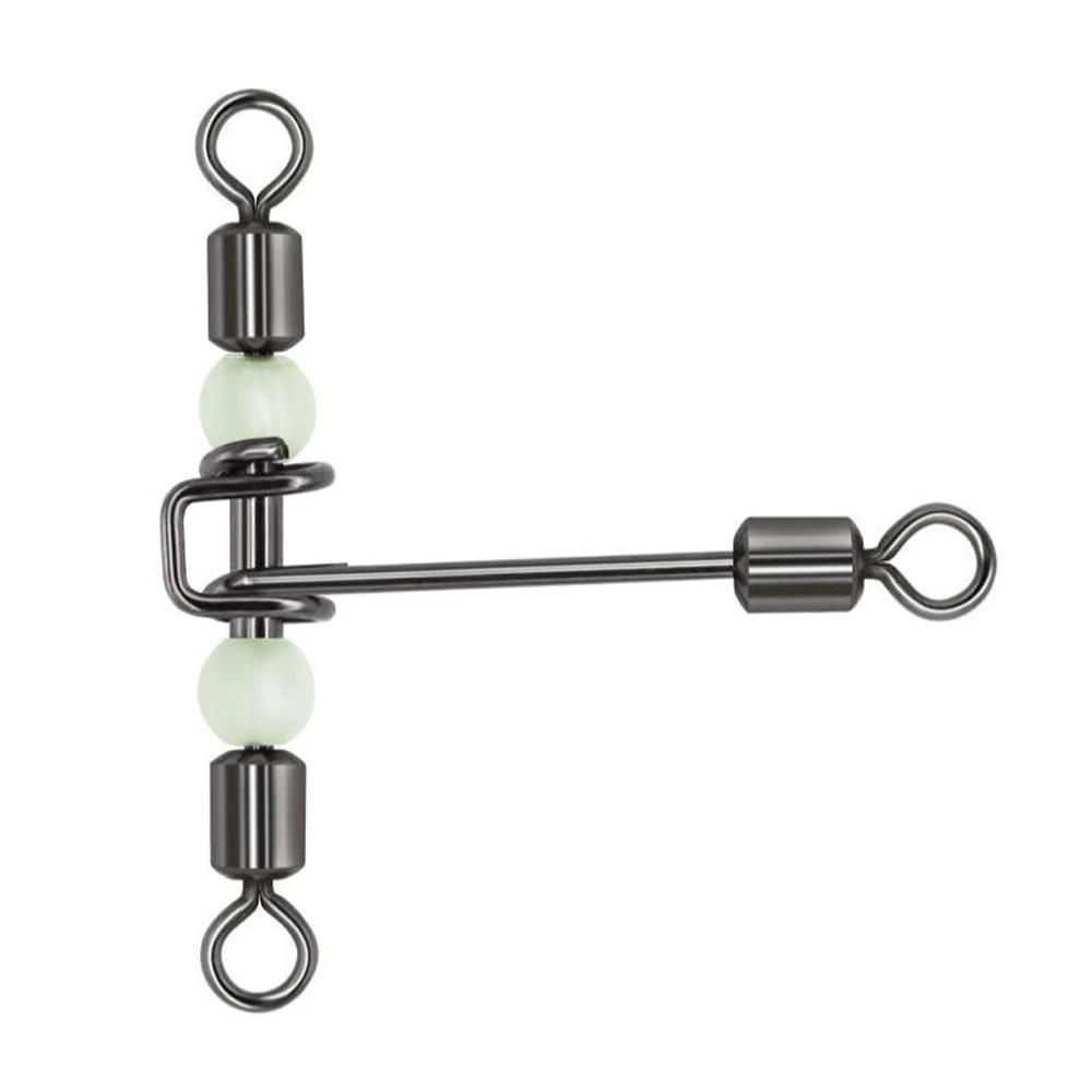 DNDYUJU 10 pièces 3 voies lumineux en forme de T transversale pivotant avec perles perles émerillons