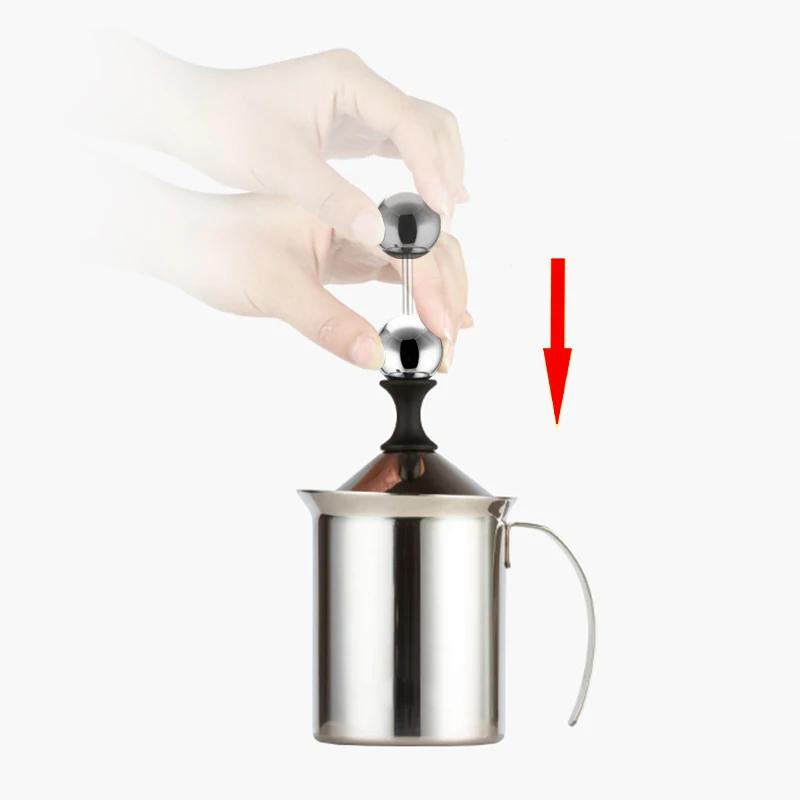 Mousseur à lait en acier inoxydable de 800ML, Machine à mousse à Double maille, mousseur à lait, caf