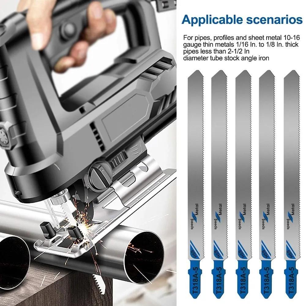 Lames de scie 5/10pcs Haute Vitesse En Acier Jig Lame de Scie T Tige T318A HSS Scie pour Bois/Métal