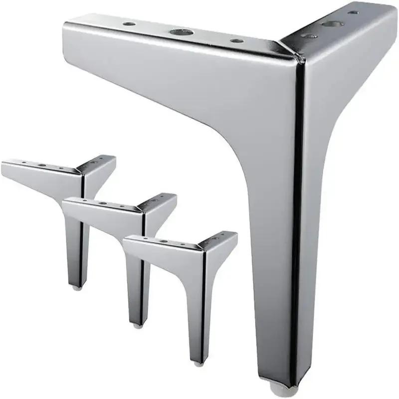 4 pièces pieds d'armoire pieds de meubles en métal, pieds de meubles triangulaires en métal modernes