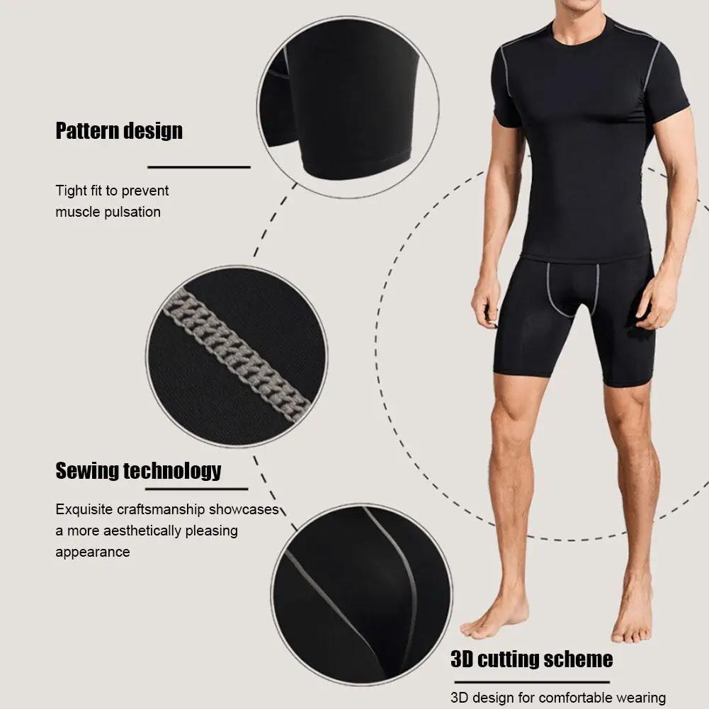 Pantalon court de Compression élastique pour hommes, séchage rapide, Short de course, de Fitness, av