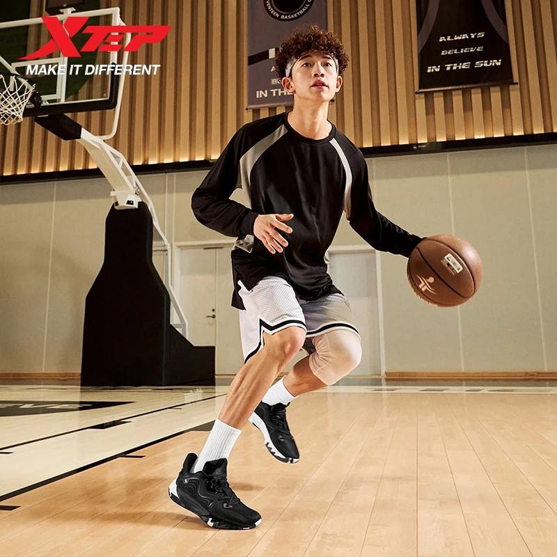 Xtep-Chaussures de basket légères pour hommes, chaussures de sport pratiques, absorbant les chocs, r