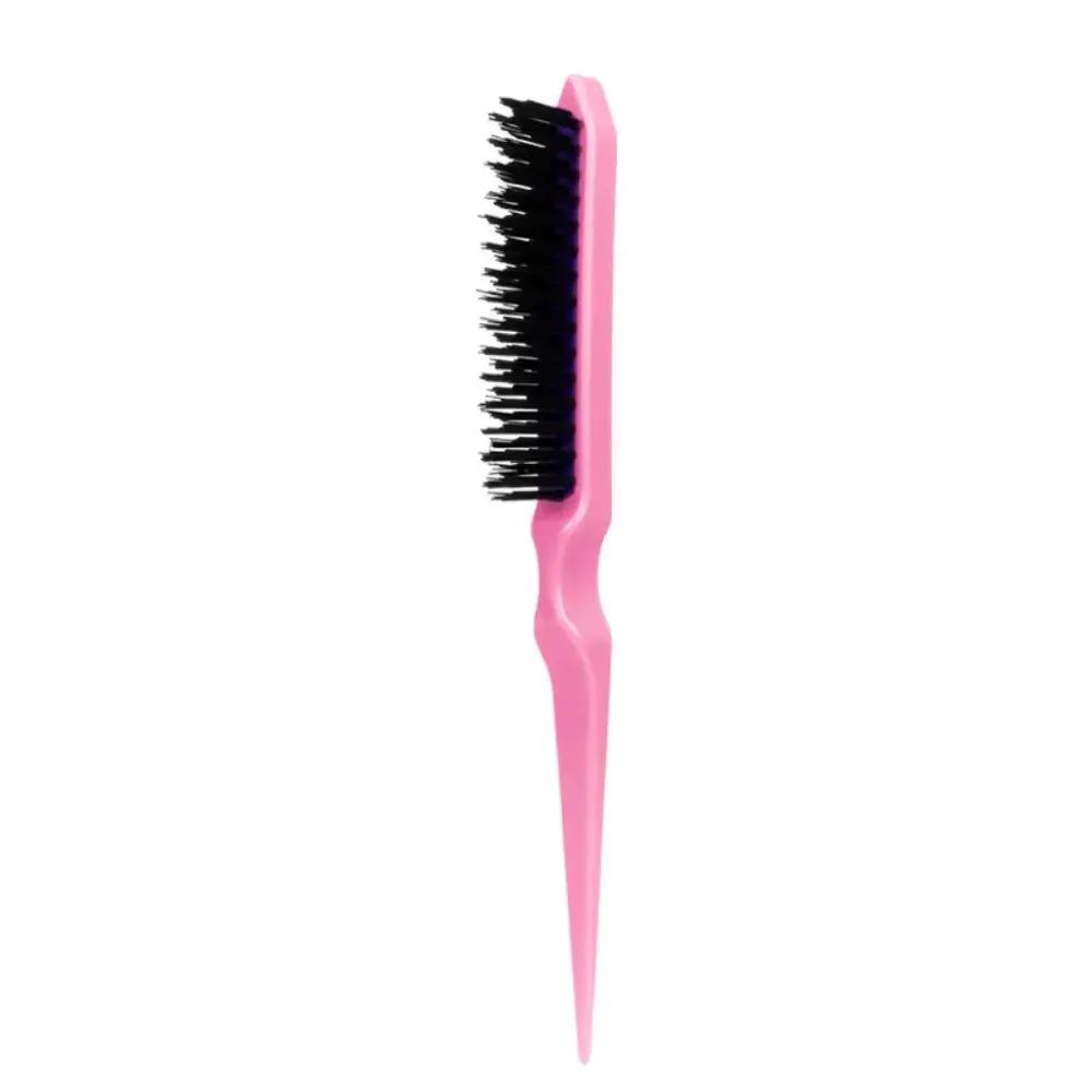 Peigne à queue pointue, outils de coiffure, brosse à sourcils à double tête, peigne à Triple rangée,
