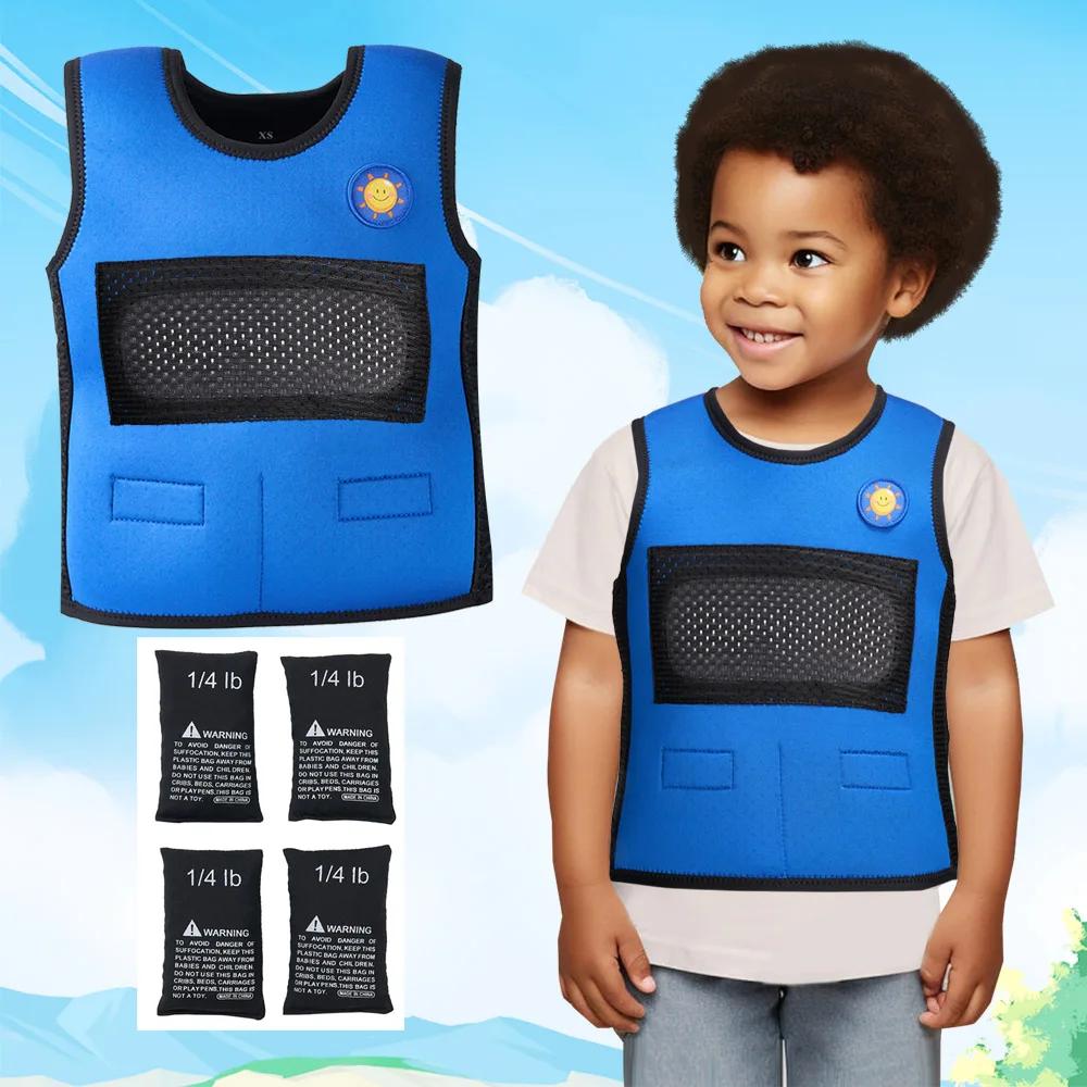 Gilet lesté sensoriel enfants autisme hyperactivité - Compression humeur traitement troubles