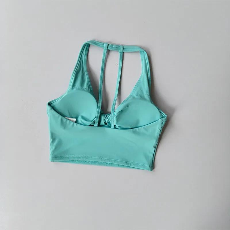 Soutien-gorge de sport respirant et à séchage rapide pour femme, anti-choc, push-up, idéal pour le y