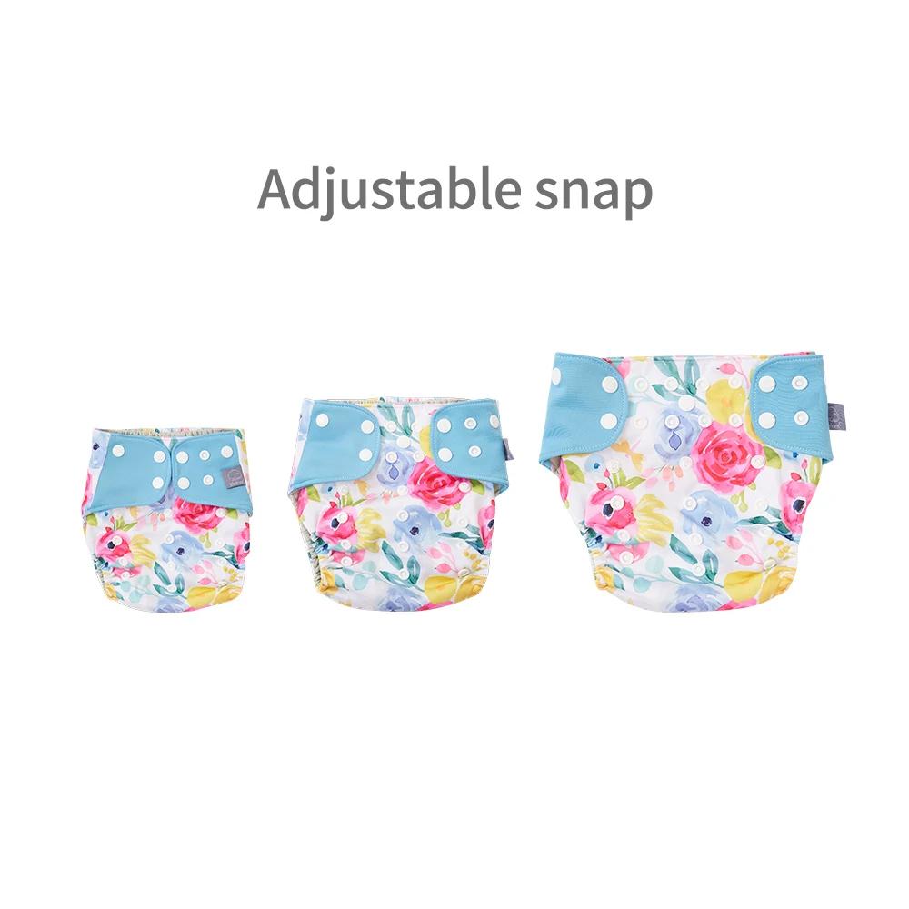Elinfantile nouveaux couches pcoket imperméables assortis pour bébé 8 pièces couches en tissu maille