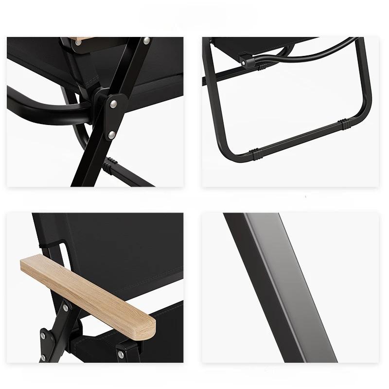 Chaise pliante portable pour l'extérieur, dossier simple, pêche, camping, loisirs, plage