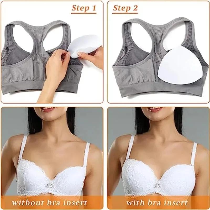 2/12 pièces coussinets de soutien-gorge éponge douce femmes Triangle soutien-gorge Pad sport Bikini