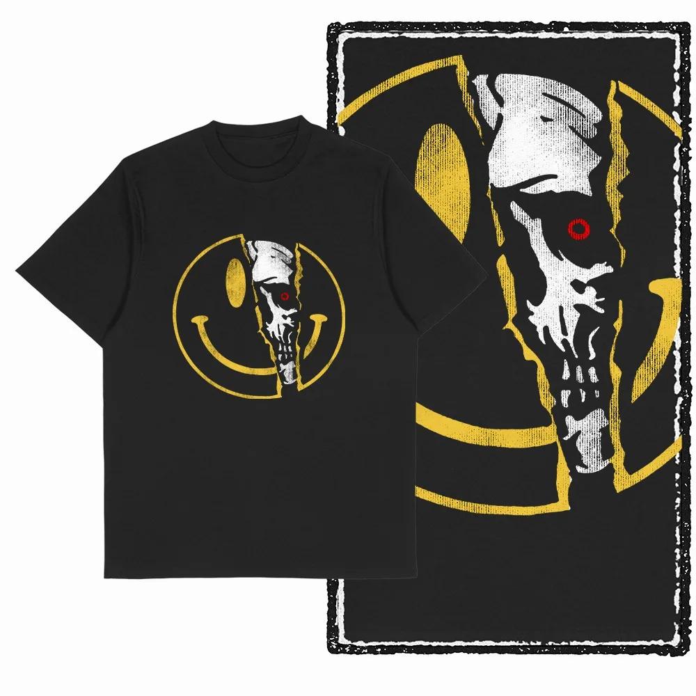 G25 Cool Vintage coton hommes en détresse créatif imprimé graphique T-shirt | T-shirt col rond pou
