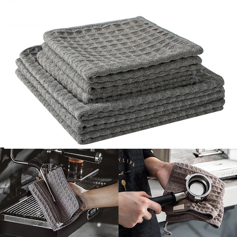 Serviette de Barista Super absorbante, chiffon spécial pour Machine à café, sans peluches, carrée, c