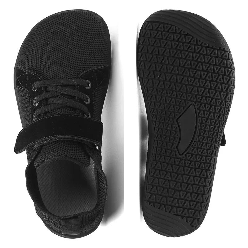 Chaussures pieds nus minimalistes pour petits/grands enfants + zéro chute + baskets larges pour garç