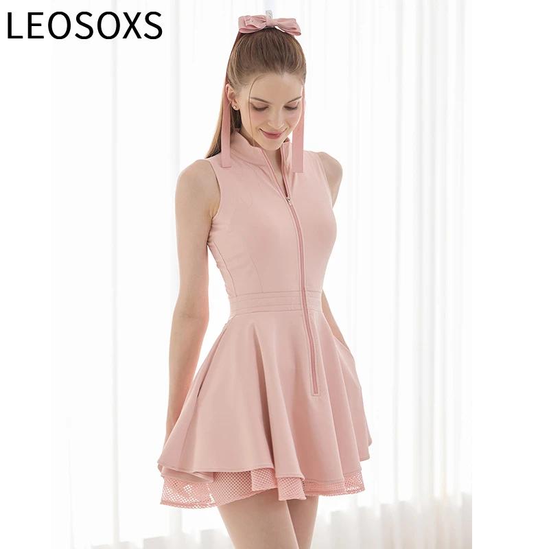 Polo robe de Tennis coussinets de poitrine Shorts doux haute extensible jupes de Fitness contrôle du
